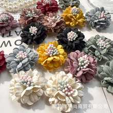 韩版3CM仿超迁花朵服装辅料发饰头饰配件手工diy鞋花胸花布艺花朵
