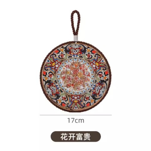 레트로 코스터-꽃피우고 부자되세요 17cm-1개[종이박스]