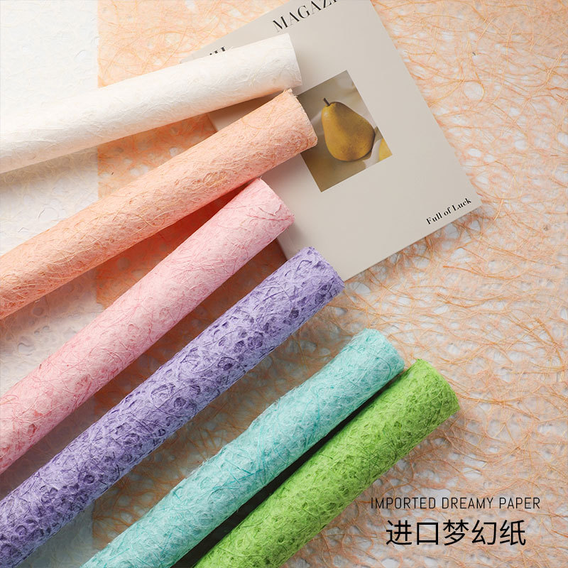 Huaxi retro cáñamo papel de arte hueco ramo de flores papel de embalaje creativo floristería material de bricolaje hecho a mano