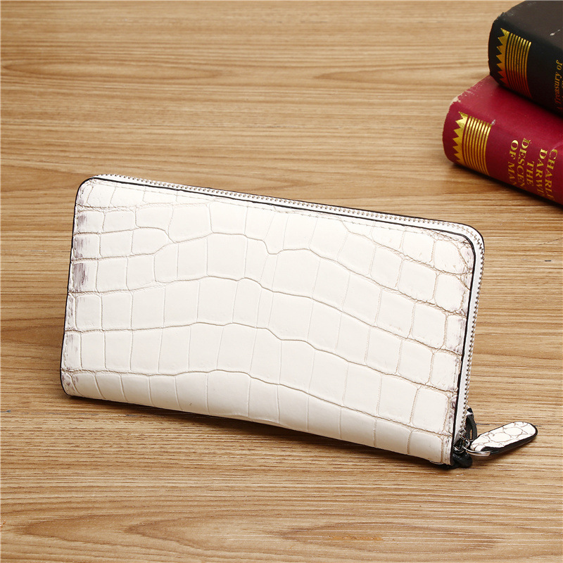 Hochwertige Clutch aus echtem Leder mit Krokodilprägung, großem Fassungsvermögen, modischer und trendiger Handtaschen-Look für Herren._voghion.com