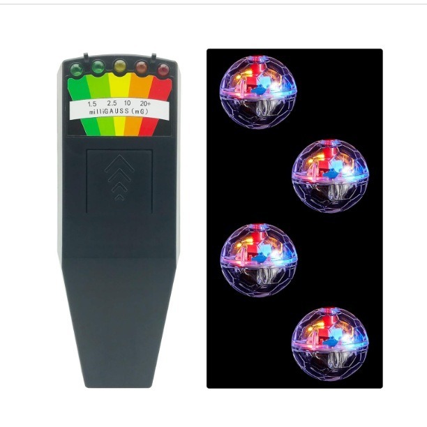 家庭和办公室电磁场检测套件1个电磁场计和 4 个运动发光猫球