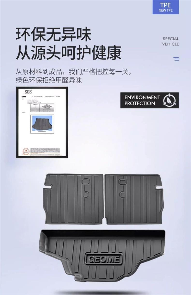 Suitable for panda mini trunk mat tpe waterproof car interior decoration modification accessories panda mini car tail box