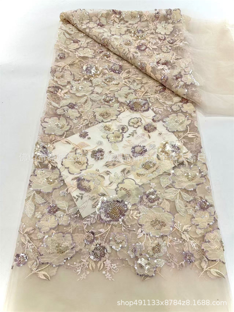 industria pesada láser flor adhesivo tela bordada alta elegante estilo nacional cheongsam vestido camisa vestido tela