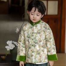 2025男童秋冬新款棉衣儿童拜年服姐弟装宝宝凤羽改良汉服冬