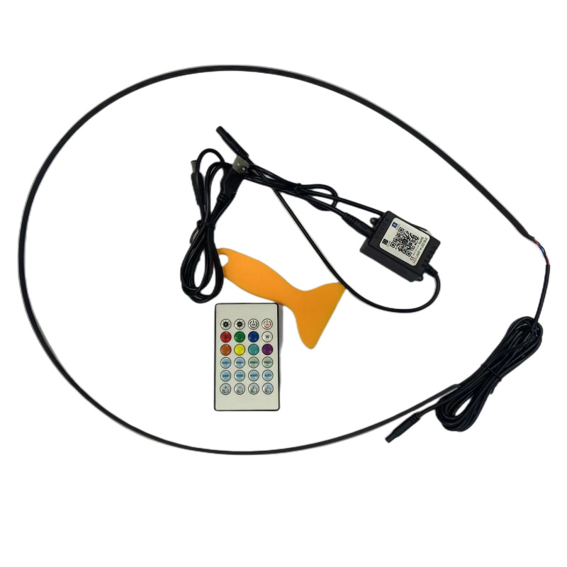 Nuevo USB color mágico faro coche hoja oculta streamer caballo corriendo acrílico LED consola central modificación lámpara