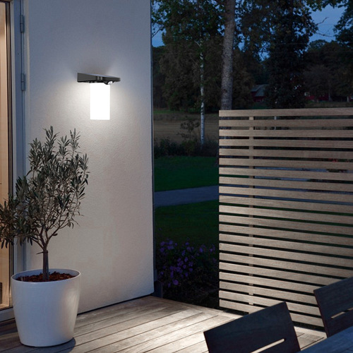 Human Body Sensor Outdoor Waterproof Courtyard Lamp, Outdoor Garden Balcony Villa Gate Modern Solar Wall Lamp