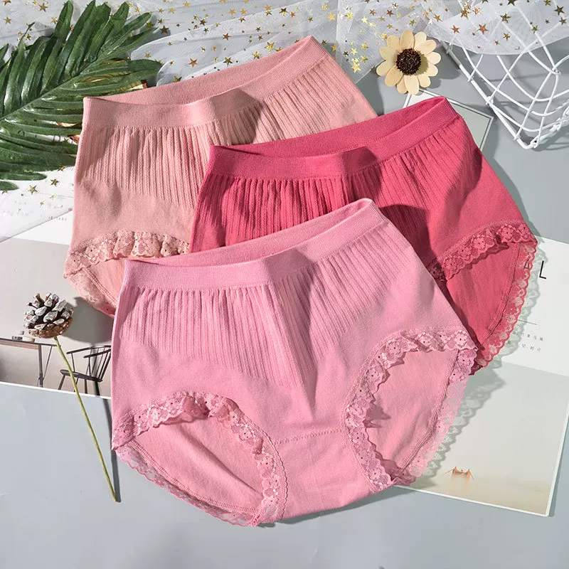 Супер пуля женские хлопковые бесшовные фигуральные штаны Loves Lace Triangle Body Pants Duo 2029