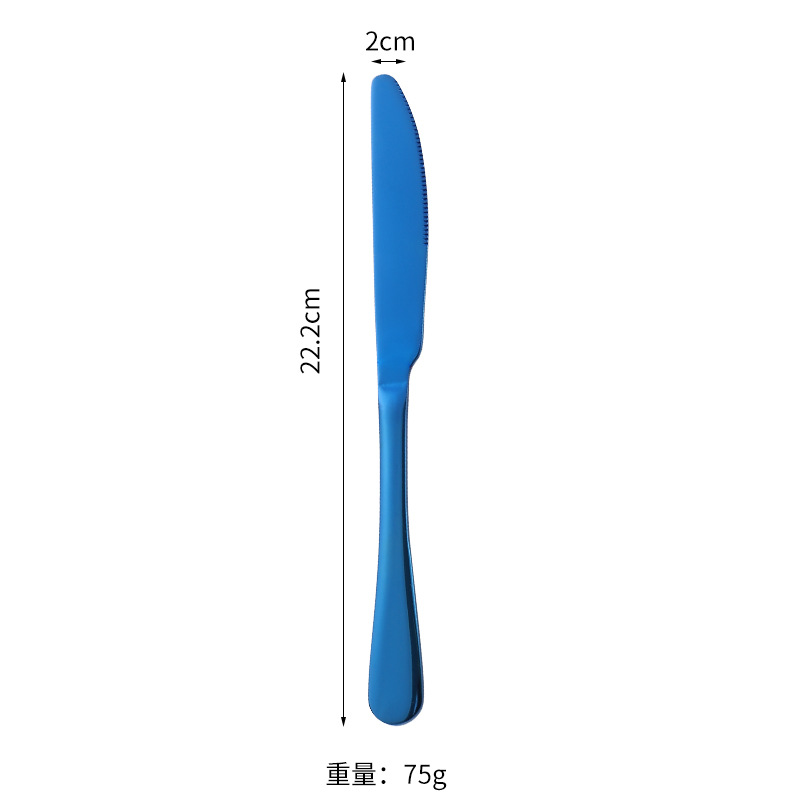Juego de cuatro piezas de cocina occidental de hotel dorado cuchillo, tenedor y cuchara Transfronterizo 1010 traje de vajilla de acero inoxidable cuchillo, tenedor y cuchara