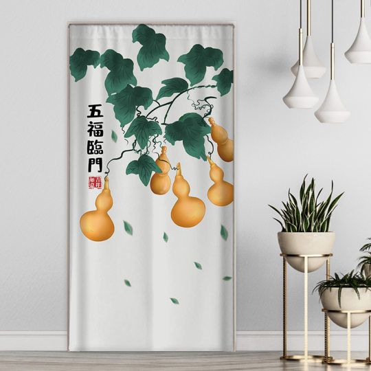 Punch-free Door Curtain Partition Curtain Simple Self-adhesive Velcro Hanging Curtain Paste Household Toilet Toilet Shelter Cloth Curtain