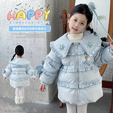 女童羽绒服宝宝加厚保暖衣2025冬季新款女孩中长款公主洋气外套潮