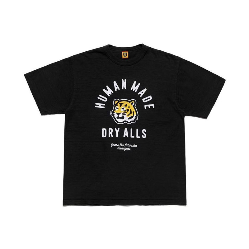 スポット日本製ヒューマンサマーヘビーウェイトバンブーコットン半袖Tシャツルーズカジュアルラウンドネックプリント|undefined
