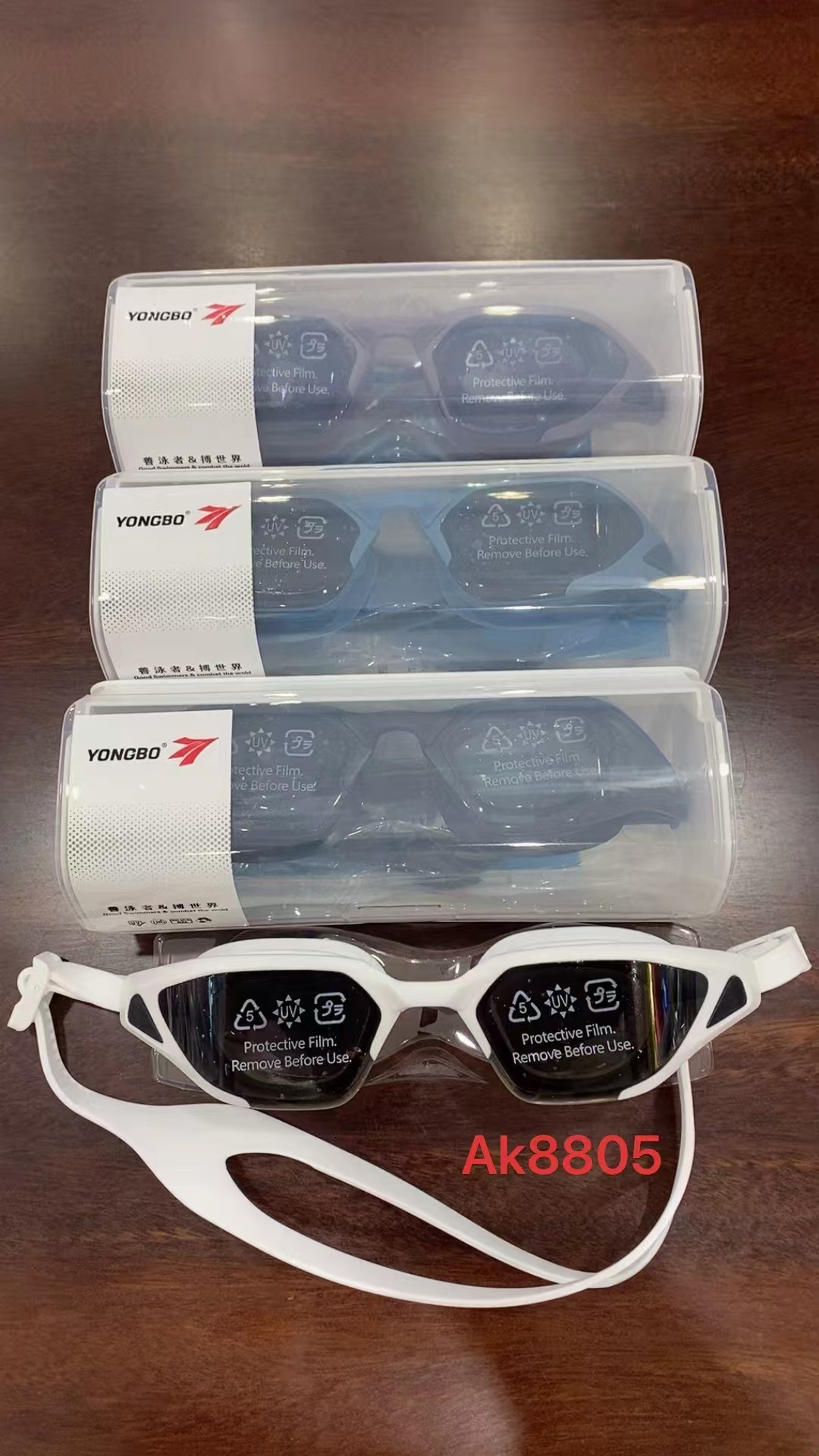 Gafas de Natación Antivaho e Impermeables de Policarbonato Antivaho e Impermeable para Natación
