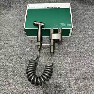 Stainless Steel Toilet Flushing Spray Gun Set Bathroom One in Two Out Bidet Double Out Companion Faucet Angle Valve