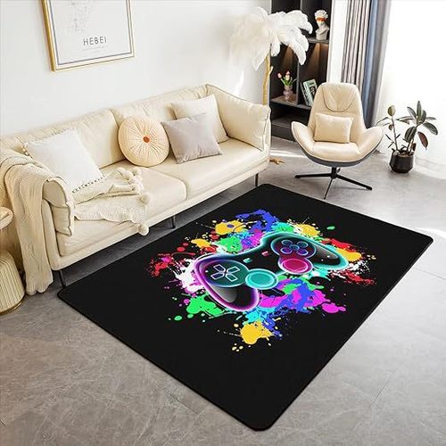 Cross-border Amazon 3D Colorful Game Console Carpet E-Sports Game Room Controller Full-floor Carpet Wholesale