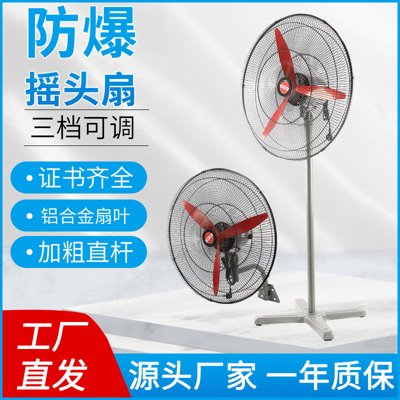 FB-500/600/750防爆摇头扇壁挂车间风扇落地扇工业立式电风扇380v
