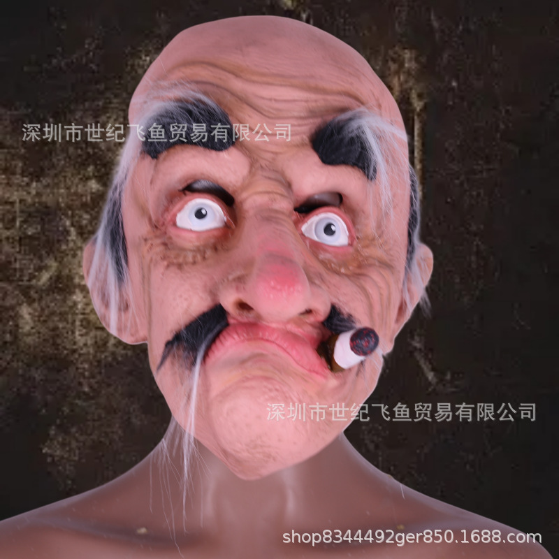 Máscaras de látex de Halloween para ancianos abuelos abuelas máscaras de terror props de fiesta de Halloween nuevo cross-border