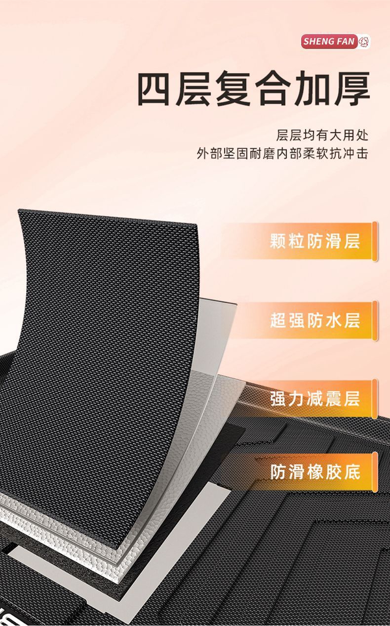 Chery ICARV23 Trunk Mat 25 TPE Encircling Trunk Mat Chery V23 Car Supplies New