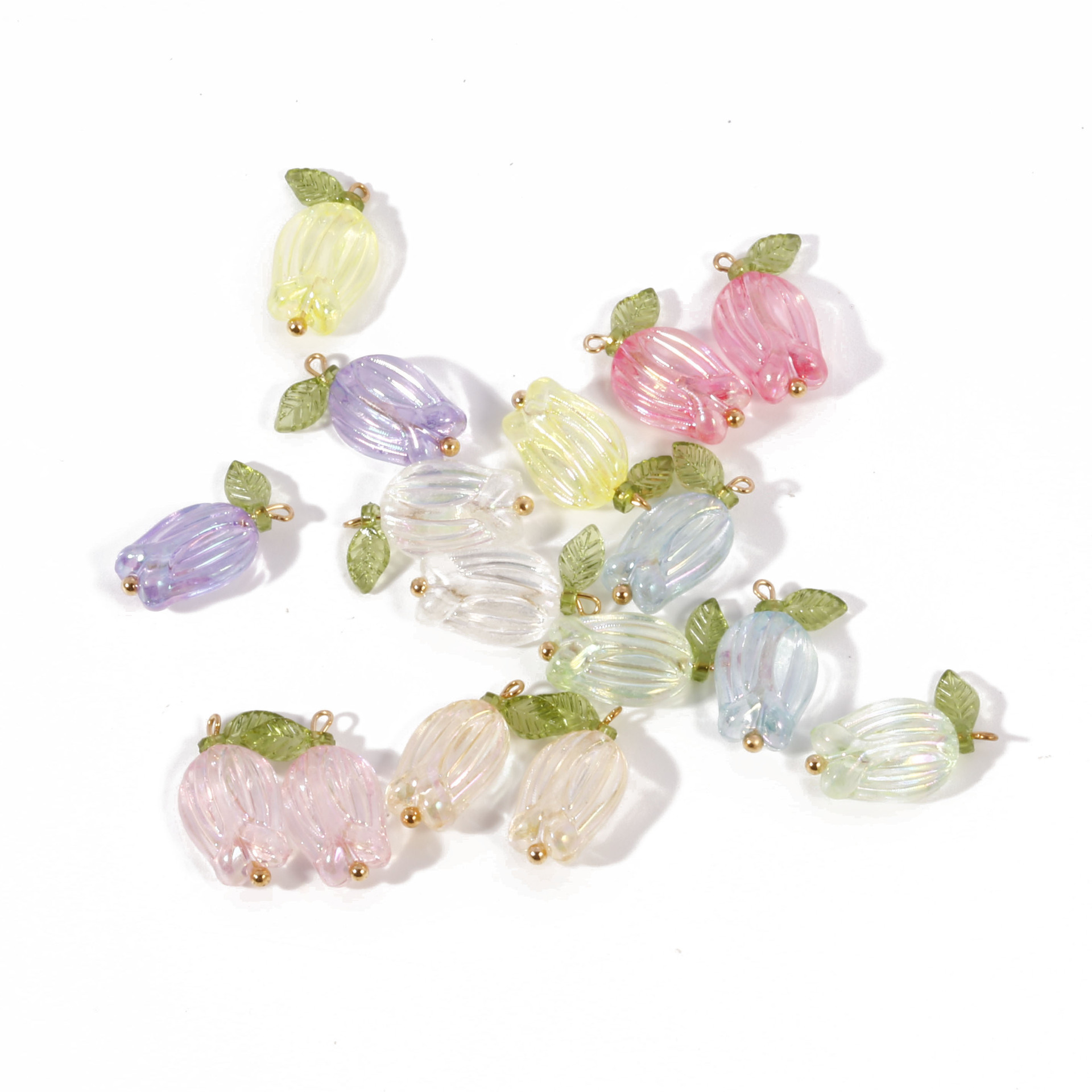15g Weight Pendant Jewelry Making Type 11.5*21.5MM Jewelry Making Size DIY Jewelry Accessories Classification 10 PCS/Package Quantity Acrylic Material tulips Pattern Stoving Varnish Design Simple Style Style 10 PCS/Package 11.5*21.5MM Arylic Tulips Pendant 3