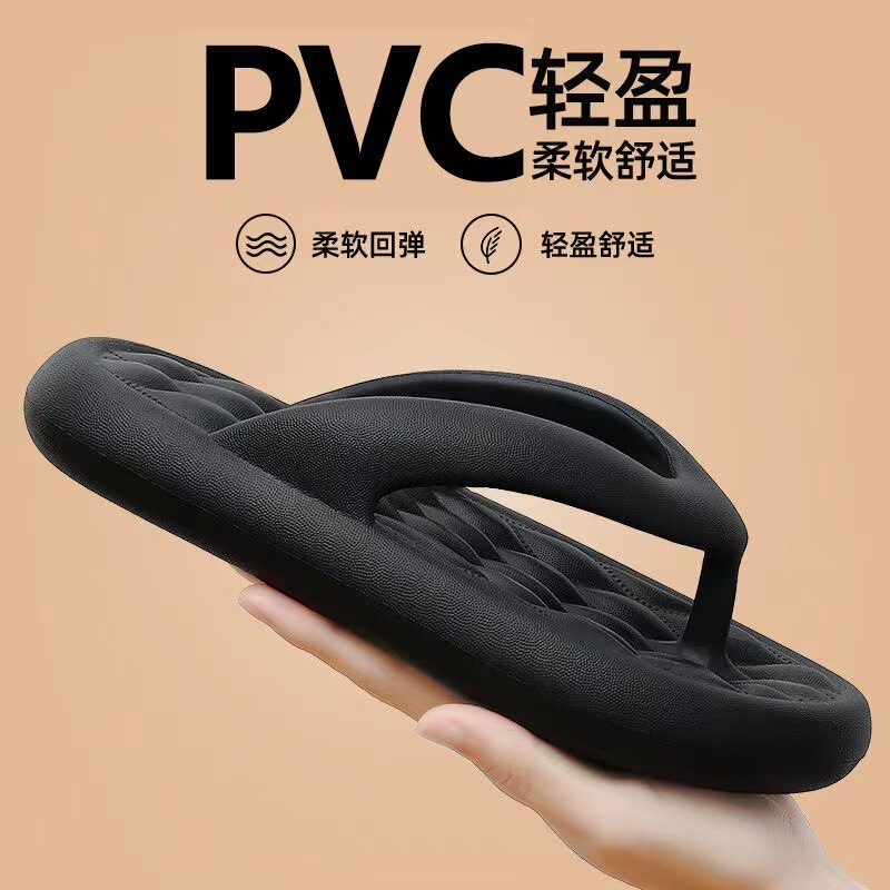 New Style Flip-Flops for Men, Trendy Summer Outdoor Wear, High-End Thick-Soled Non-Slip Outdoor Beach Flip-Flops for Couples, Women's Sandals