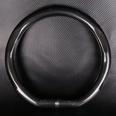 Steering wheel cover, grain steering wheel cover car - mirror-carbon-fiber-whole-root-d-shaped-38cm