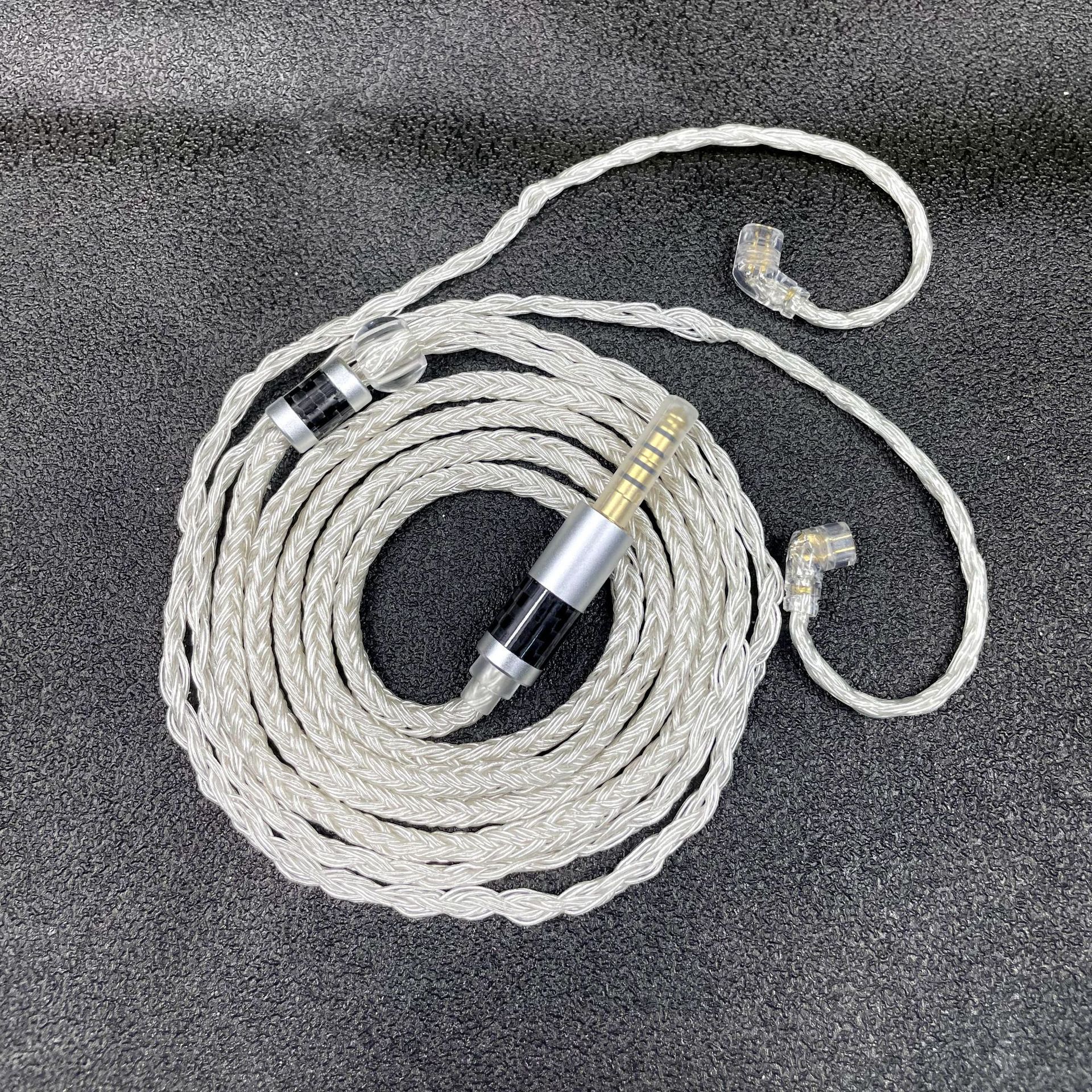 24股白色单晶铜镀银31993typec带麦0.78MMCXQDCTFZ耳机升级线