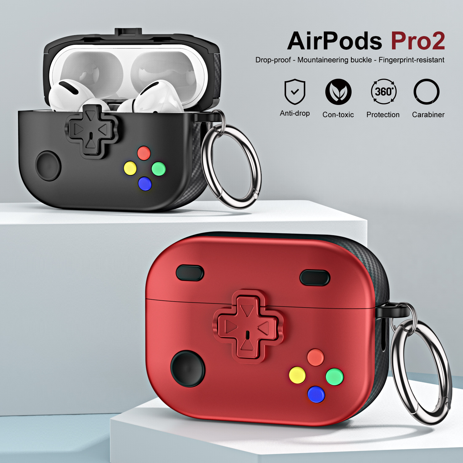 适用airpods保护套ins风airpodspro2保护壳苹果3代创意开关耳机套
