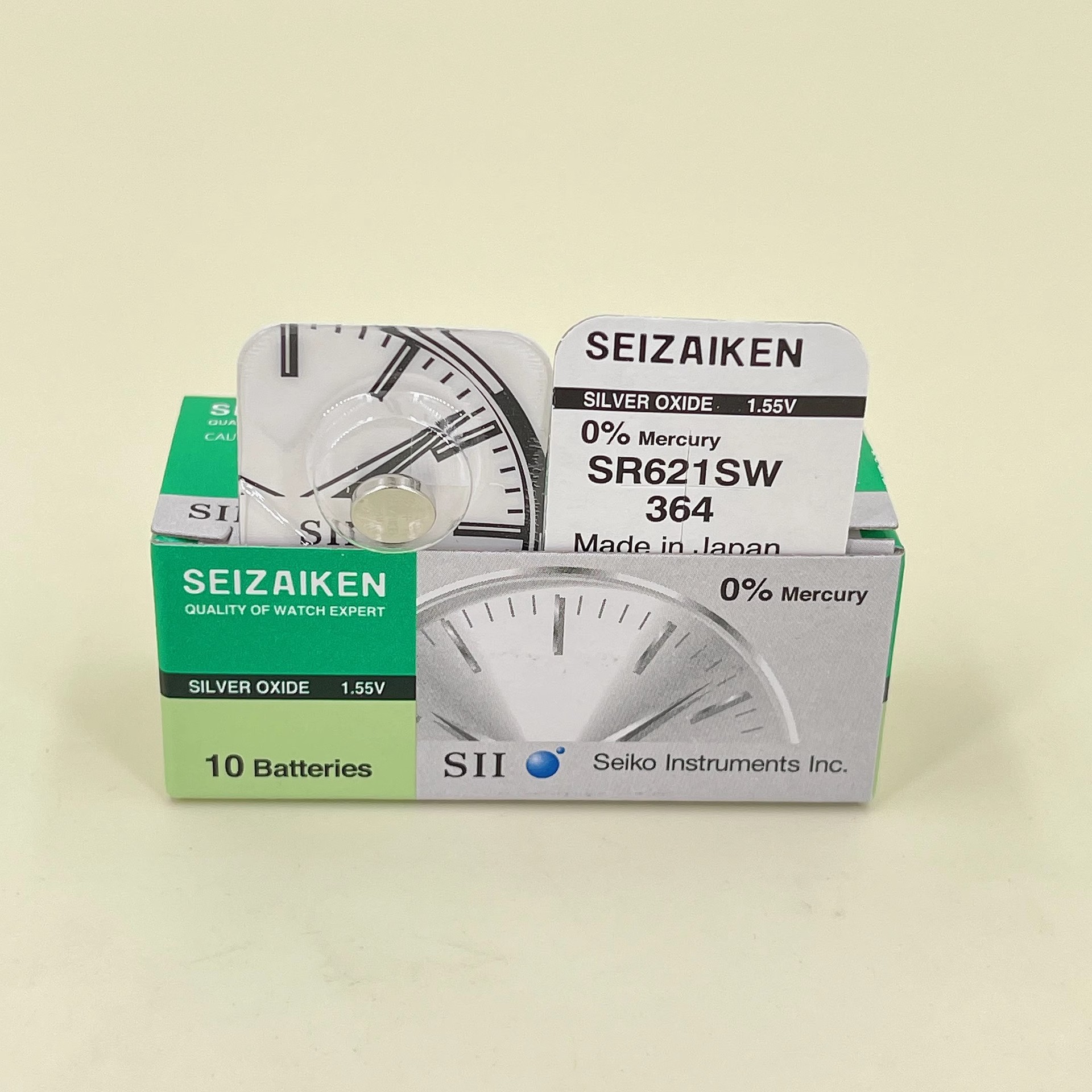 手表电池精工 AG1电池 364纽扣电池 SR621SW 石英表电池621