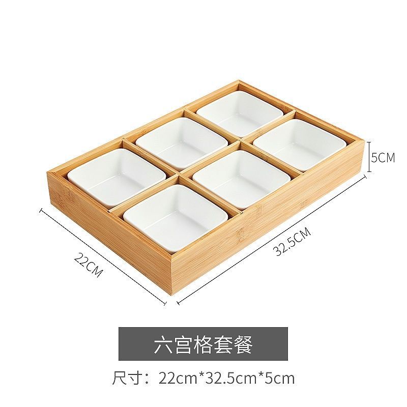 9宮格的收納盒竹九宮格餐盤托烤肉格子配菜托盤木質零食盤子分格