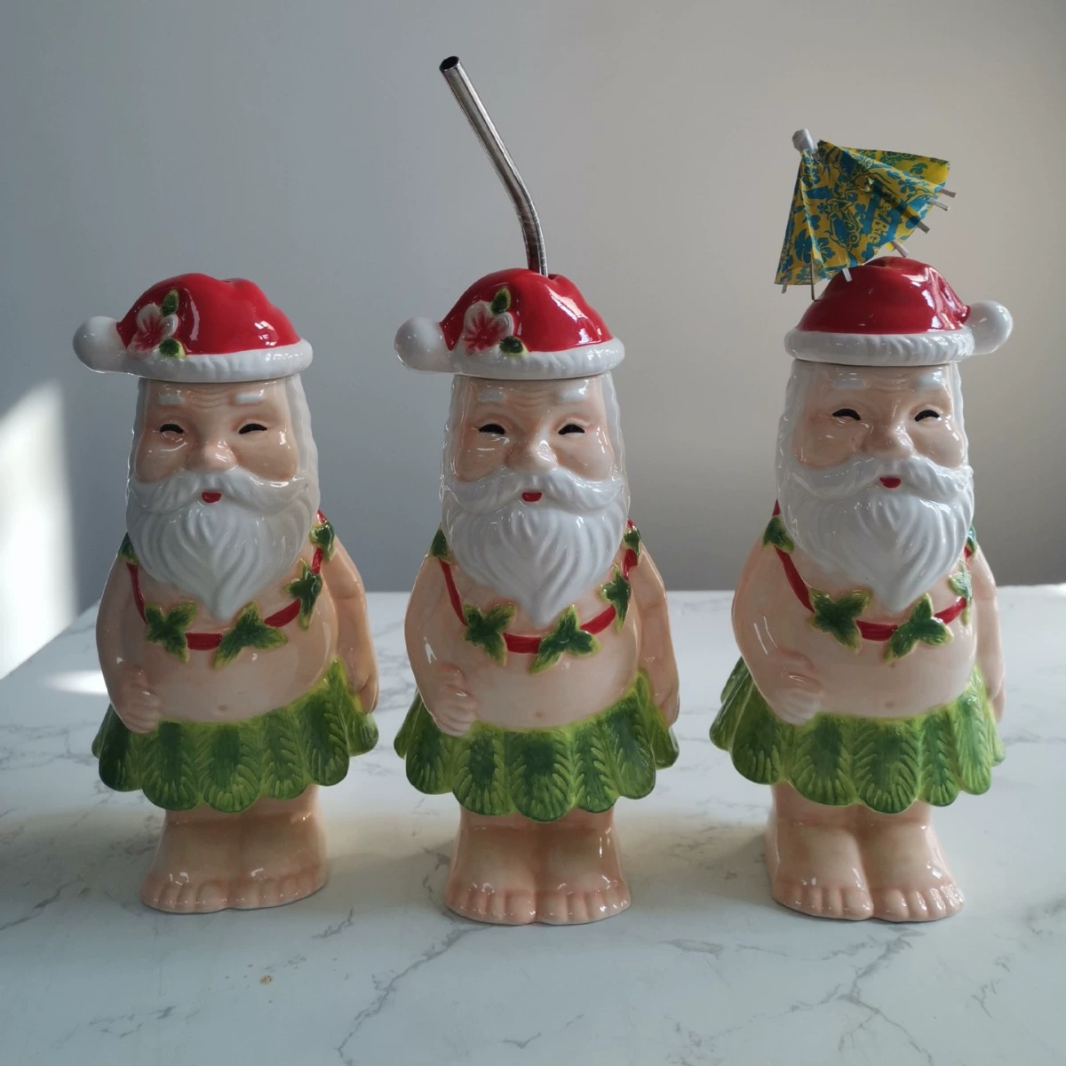 200 мл гавайский керамический стакан для коктейлей Santa Tiki с крышкой