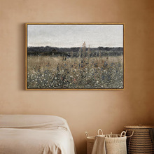 欧式复古艺术无框画风景乡村田园风格民宿挂画卧室客厅高级装饰画