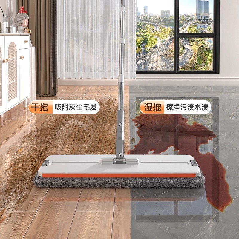 Mopo de trapeador desmontable sin lavado a mano en seco y húmedo de doble uso para la gente perezosa trapeador de suelo un artefacto de trapeador plano limpio para el hogar