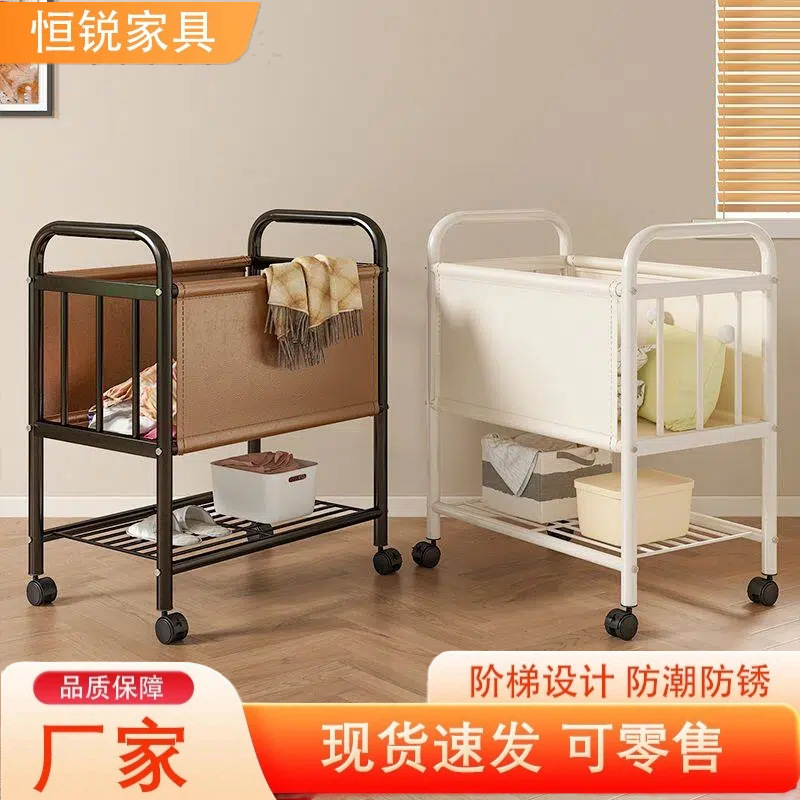 Household Dirty Clothes Basket, Antique Style Clothes Storage Basket, Bathroom Laundry Basket, Bathroom Removable Trolley Dirty Clothes Basket