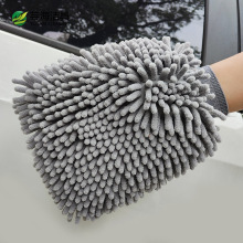 加厚防水雪尼尔洗车手套珊瑚虫超细纤维吸水擦车手套汽车清洁工具