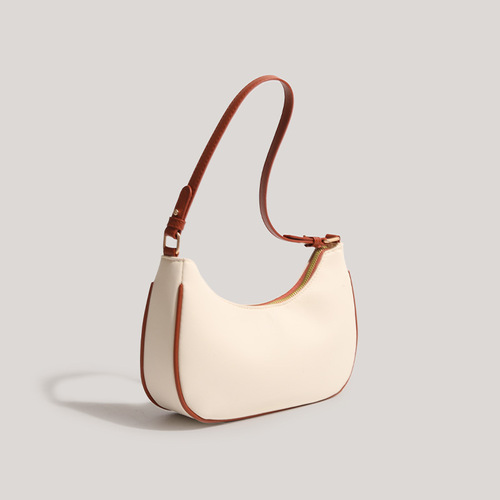 Women's Full Moon Underarm Bag High-End Sense of Fashion Shoulder Handbag Summer Color-Correction New Moon Saddle Bag Trendy