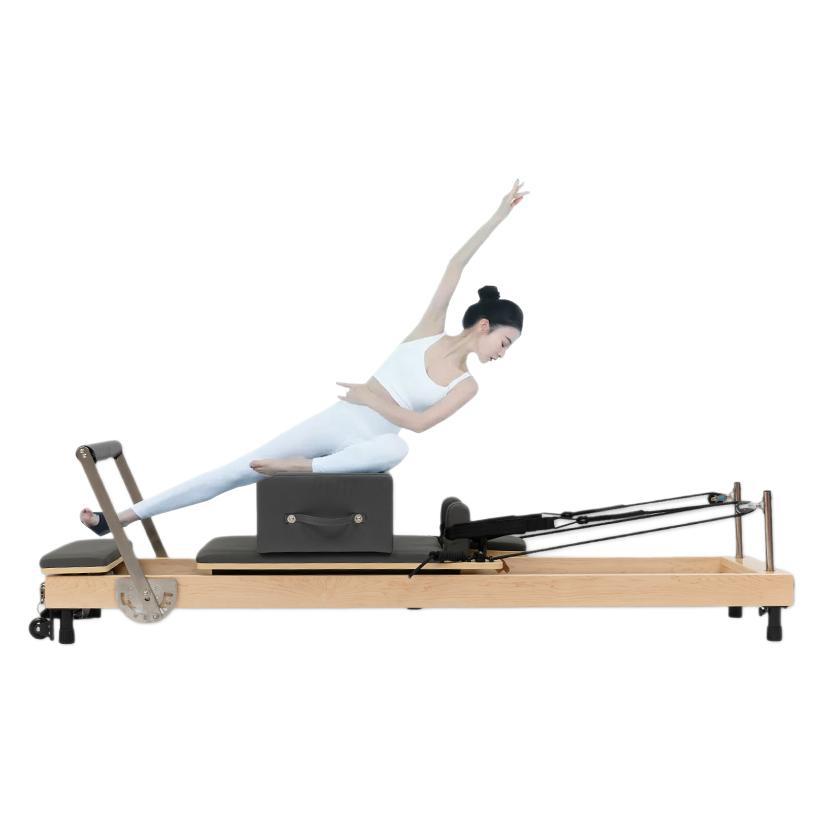 Cama central de arce, sala de pilates, gran equipo de yoga, sala de yoga en forma, cama central ajustable de pilates