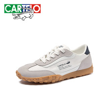 cartelo卡帝樂鱷魚女德訓鞋新款運動鞋內增高復古厚底小白鞋分銷