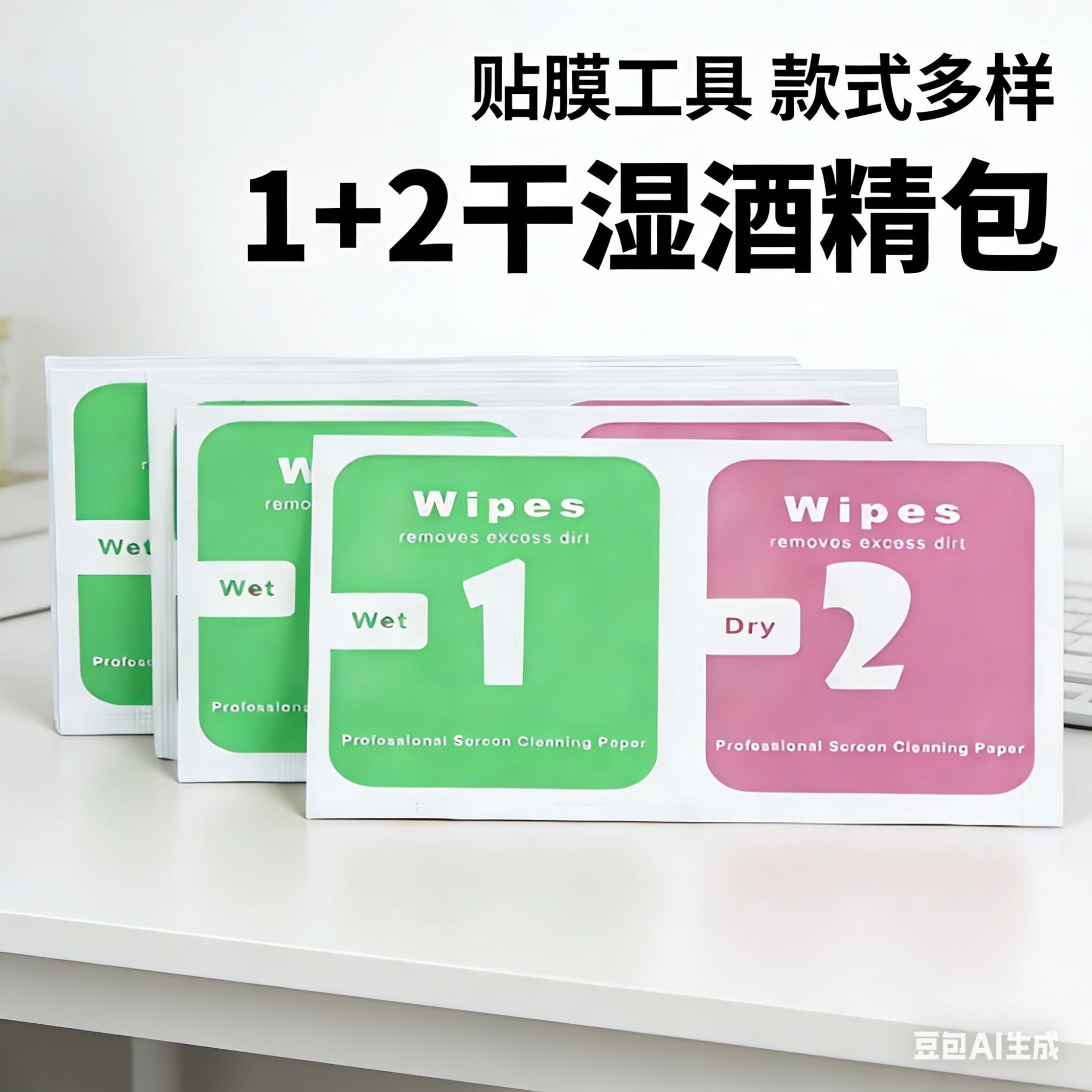 批发贴膜专用工具1+2B料干湿酒精包手机贴膜工具包除尘贴清洁套装