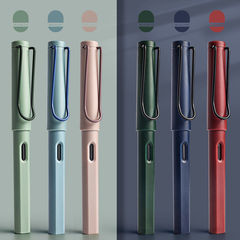 Student posture ink sac pen, middle and high school student stainless steel calligraphy pen, macaron series advertising pen, logo available