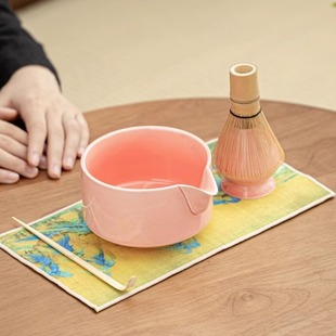 Cross-Border Japanese Matcha Tea Ceremony Set with a Spout Tea Bowl, Song Dynasty Tea Whisk Holder, and Matcha Set