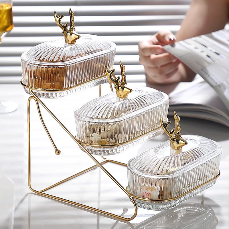 Light Luxury High-end Multi-layer Fruit Plate Living Room Household Dried Fruit Candy Crate Tray Coffee Table Snacks Storage Box Light Luxury High-end Multi-layer Fruit Plate Living Room Household Dried Fruit Candy Crate Tray Coffee Table Snacks Storage Box