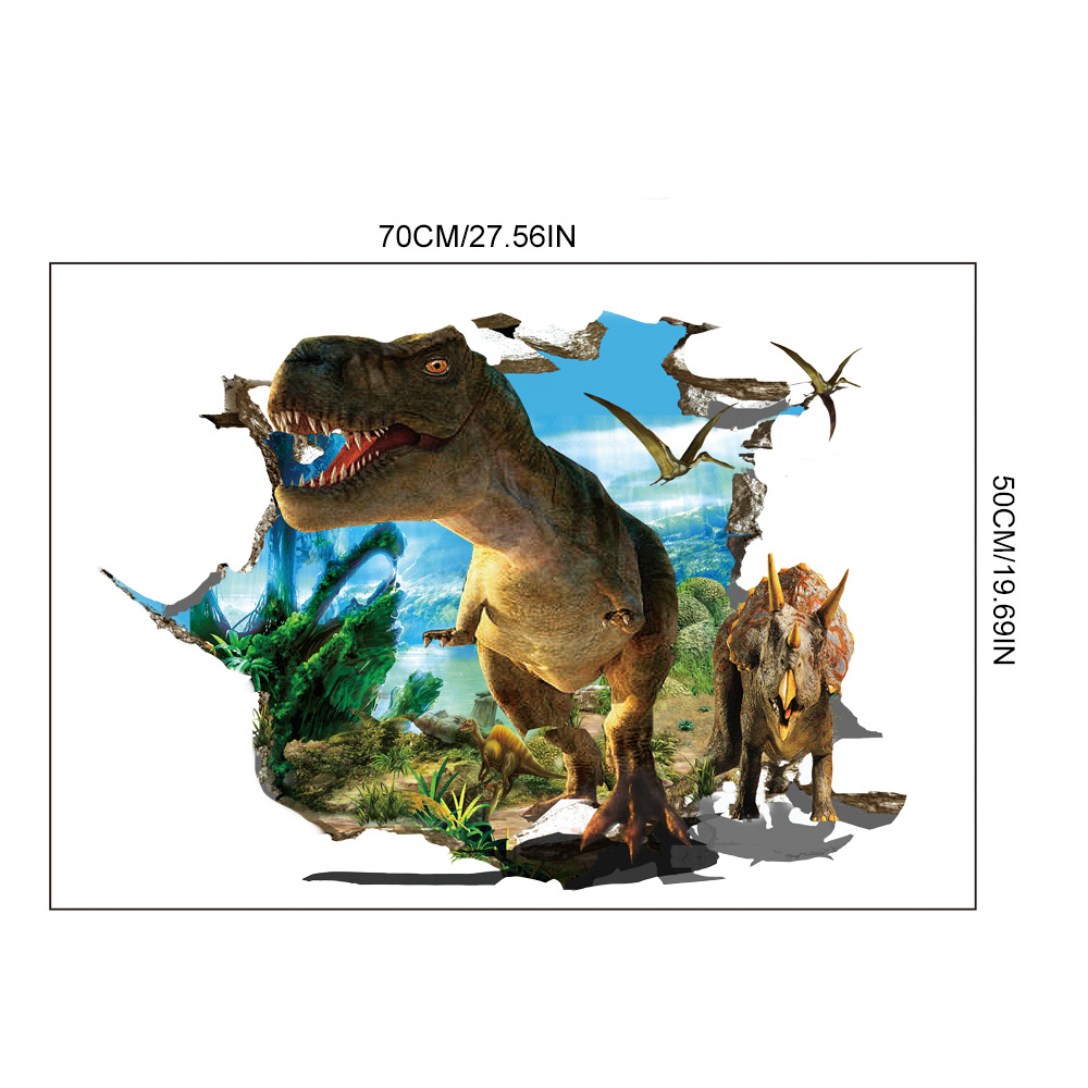 3d cartoon dinosaurus muursticker voor woonkamer en slaapkamer_voghion.com