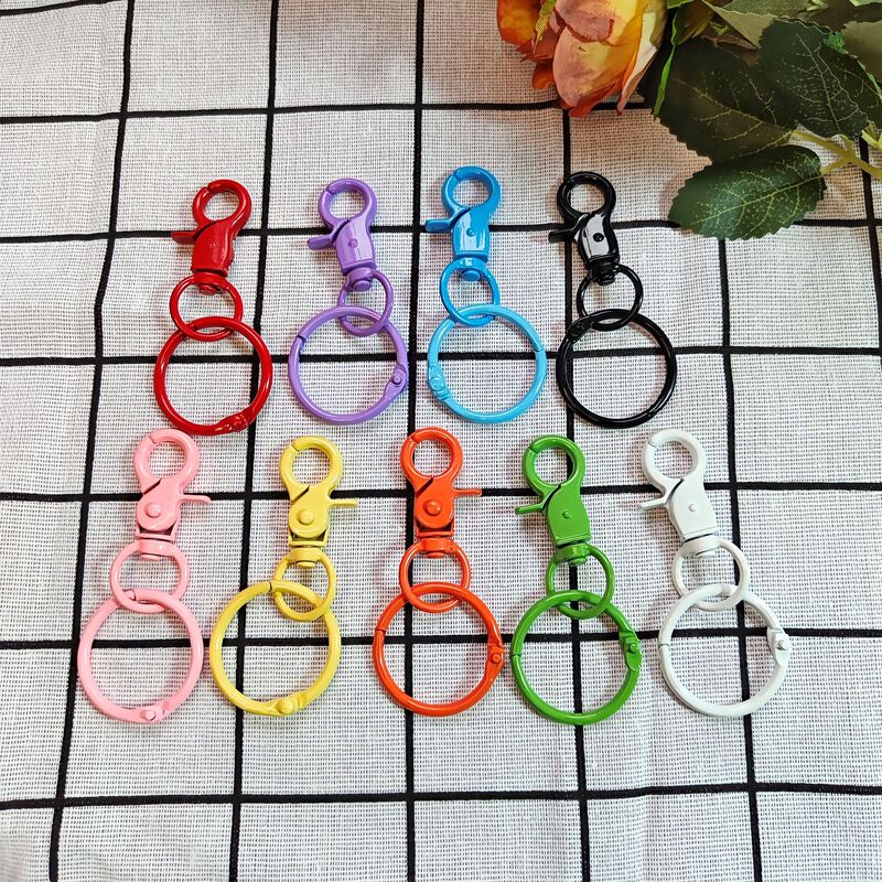 Color paint clasp card ring key chain 30mm loose leaf book ring candy color buckle diy jewelry pendant accessories