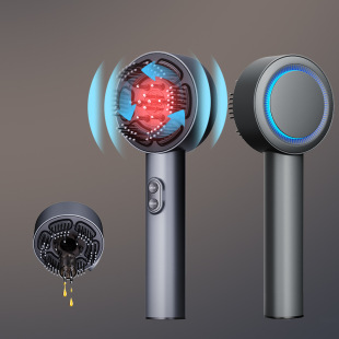Cross-Border New Product Red Light Hair Comb Minoxidil Hair Growth Massage Comb Ems Microcurrent High Frequency Vibration Hair Comb