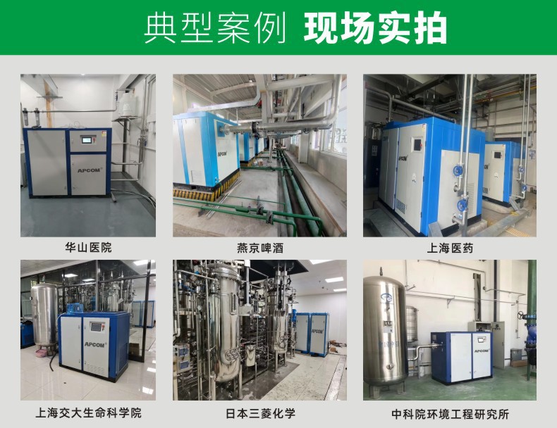 Oil-Free Water-Lubricated Screw-Type 7.5Kw Air Compressor, Cold Dryer, 15Kw Industrial-Grade Air Pump, Air Compressor