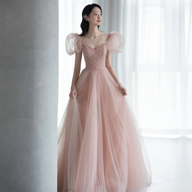 Vestido de Novia Runaway Princess Toast 2026, Nuevo Estilo Elegante, Color Rosa, Vestido de Verano para Anfitriona, Vestido de Gala para Mujer, Boda