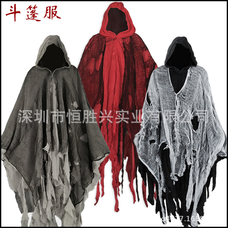 Halloween cloak cloak skull clothes mask script killing haunted house secret room dress up zombie costume props