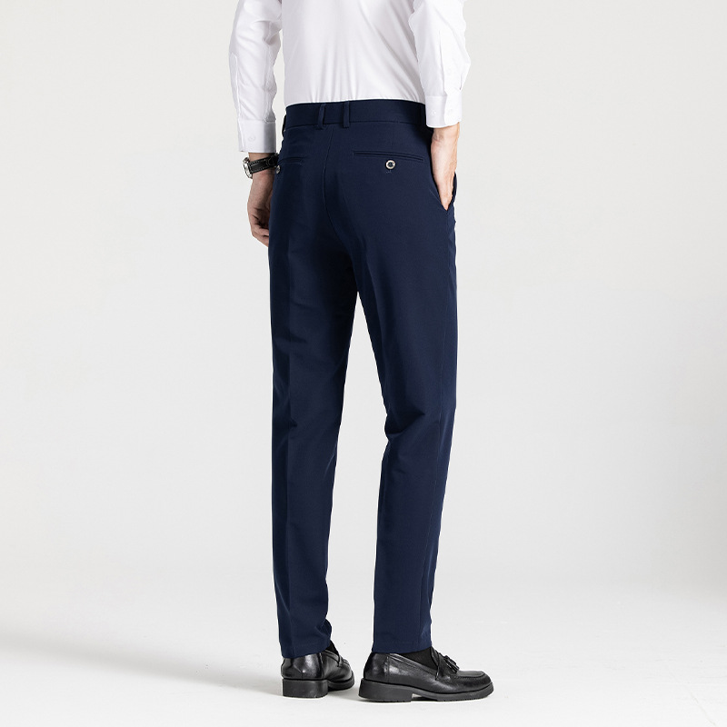 Pantalones para hombres delgados pantalones casuales de primavera y otoño pantalones rectos pantalones negros sueltos pantalones de traje para hombres