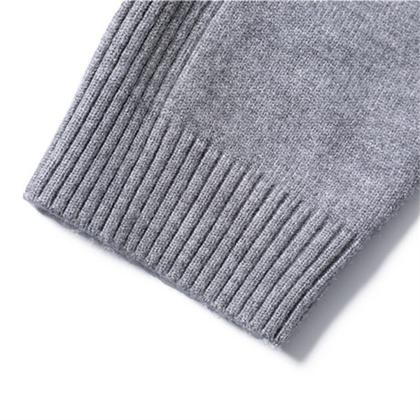 casual solid color knitted sweater
