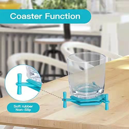 Portavasos de marca Drinkware Stacker nuevo, estante hexagonal para tazas, organizador y estante de almacenamiento, transfronterizo.