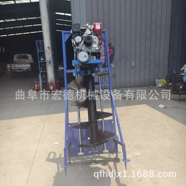 小型植树挖坑机 汽油挖坑机 手提式汽油栽树钻坑机